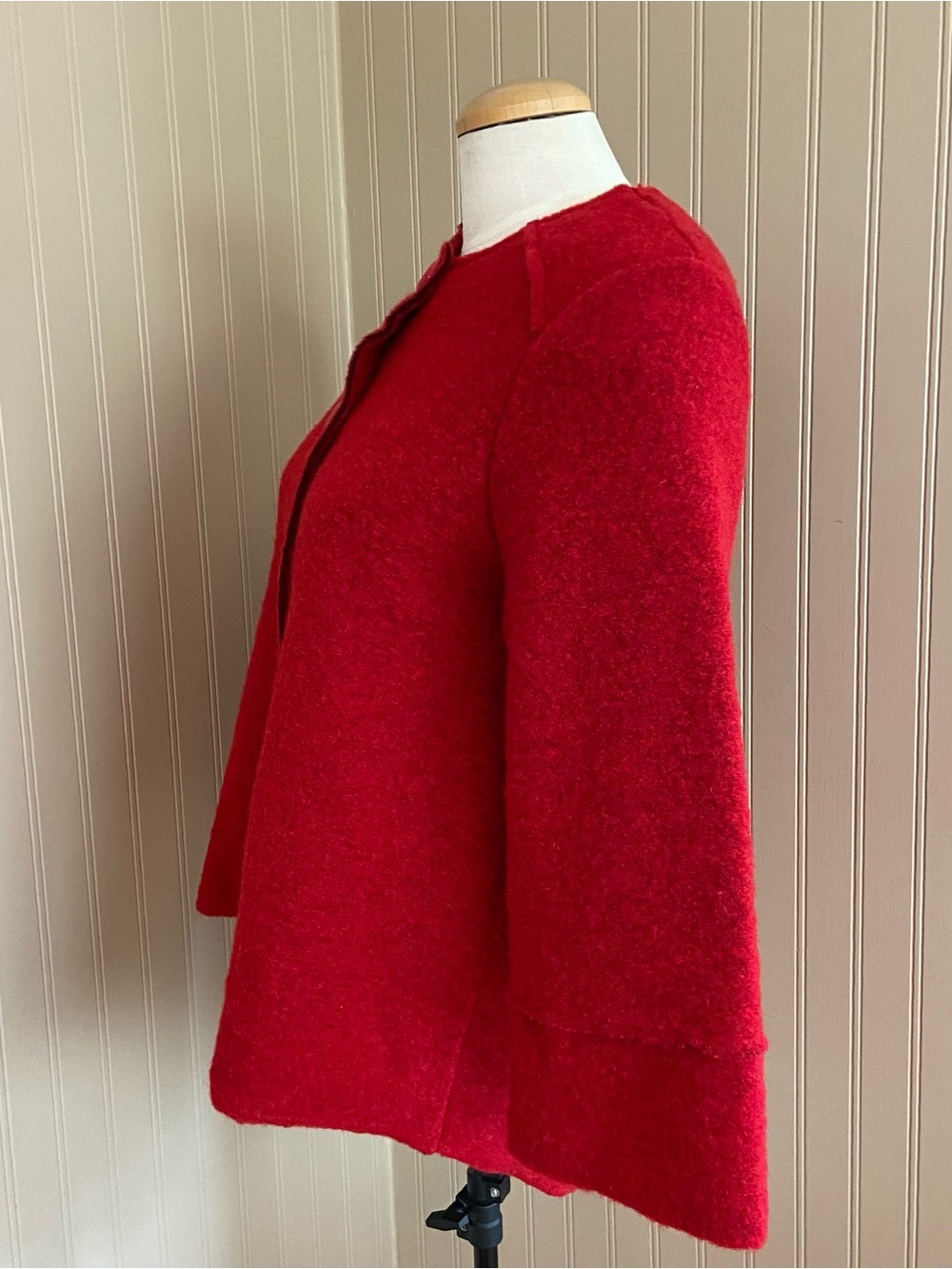 Marisa & Marie Made in Italy Red Wool Jacker Women’s Size Small - Picture 5 of 8